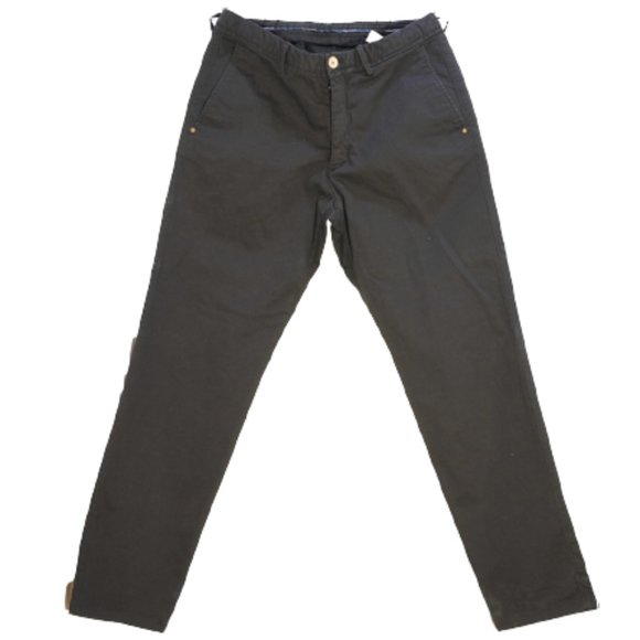 Massimo Dutti Men's Twill 4 Pocket Slim Fit Pants Black Size 40 - Picture 1 of 5
